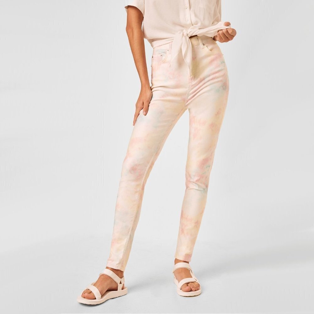 Nwt French Connection Tie Dye Print High Waist Skinny Jeans